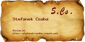 Stefanek Csaba névjegykártya