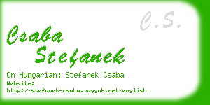 csaba stefanek business card